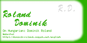 roland dominik business card